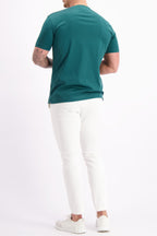 Les Brutes mercerised tshirt petrol glans t-shirt groen 