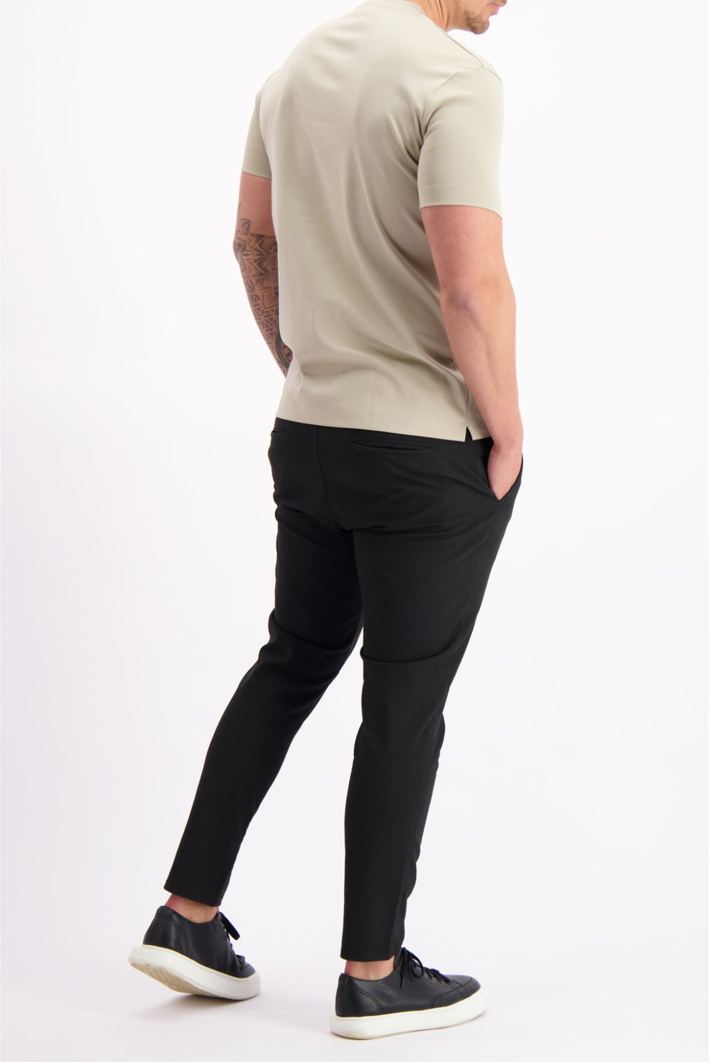 Les Brutes mercerised tshirt beige glans t-shirt beige creme
