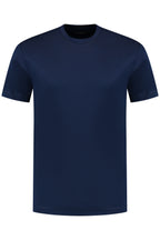 Les Brutes mercerised tshirt navy blue  glans t-shirt blauw koningsblauw donkerblauw