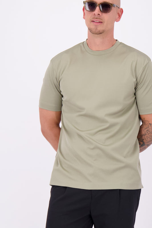 Les Brutes mercerised tshirt light green glans t-shirt lichtgroen