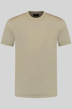 Les Brutes mercerised tshirt beige glans t-shirt beige creme