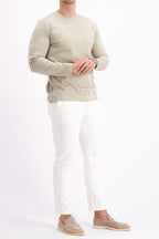 Mercerised tshirt longsleeve beige tshirt beige les brutes