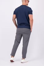 Les Brutes mercerised tshirt Navy blue glans t-shirt donkerblauw marine blauw