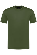 Les Brutes mercerised tshirt olive green army glans t-shirt groen