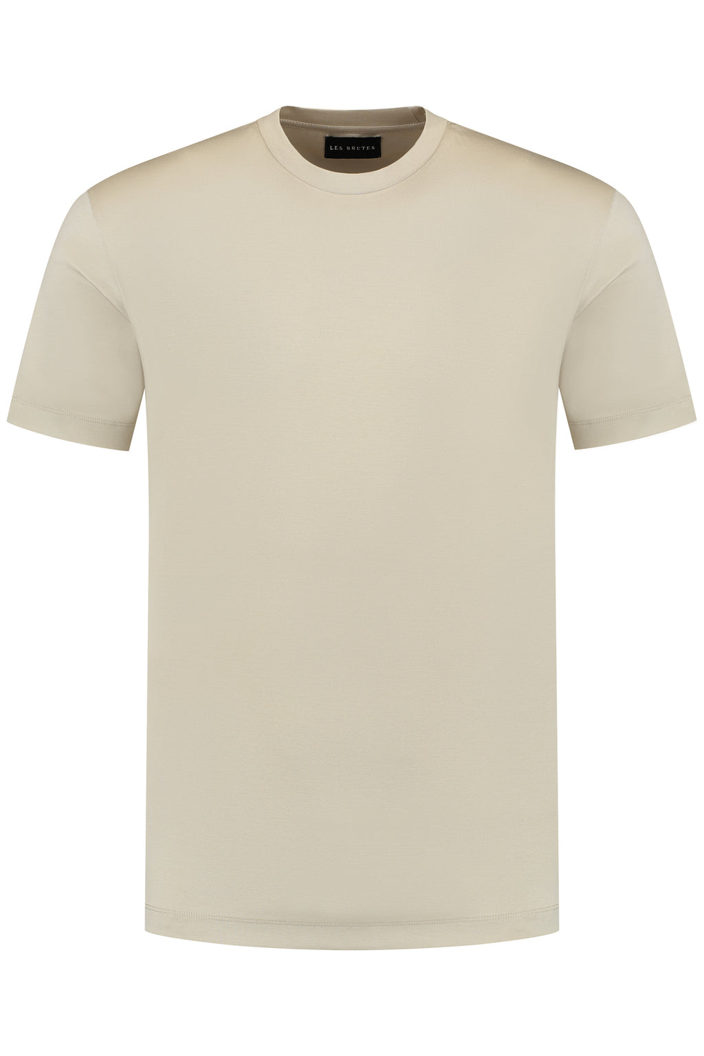 Les Brutes mercerised tshirt sand creme beige glans t-shirt creme beige