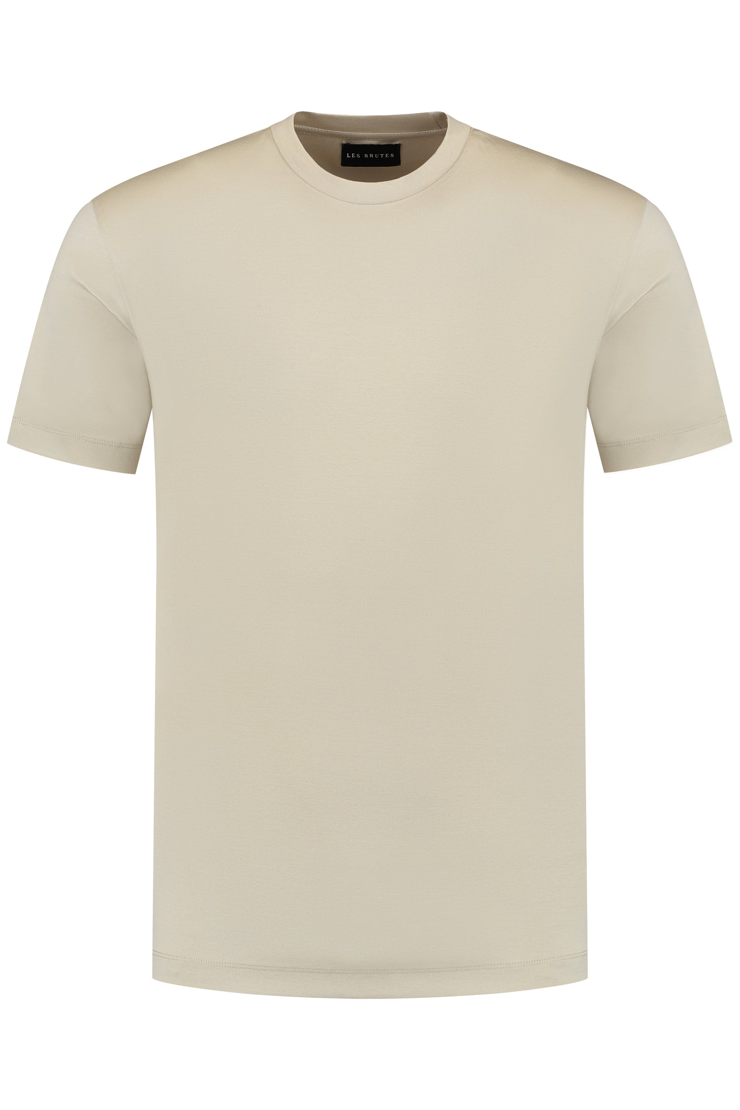 Les Brutes mercerised tshirt sand creme beige glans t-shirt creme beige