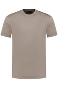 Les Brutes mercerised tshirt taupe glans t-shirt taupe beige