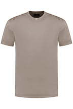 Les Brutes mercerised tshirt taupe glans t-shirt taupe beige