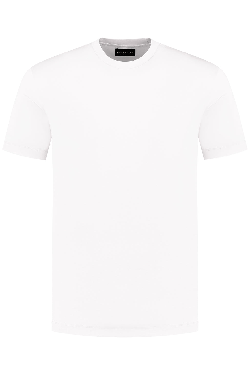 Mercerised tshirt glans tshirt wit white