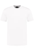 Mercerised tshirt glans tshirt wit white