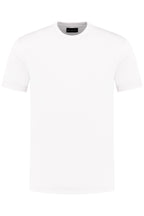 Mercerised tshirt glans tshirt wit white