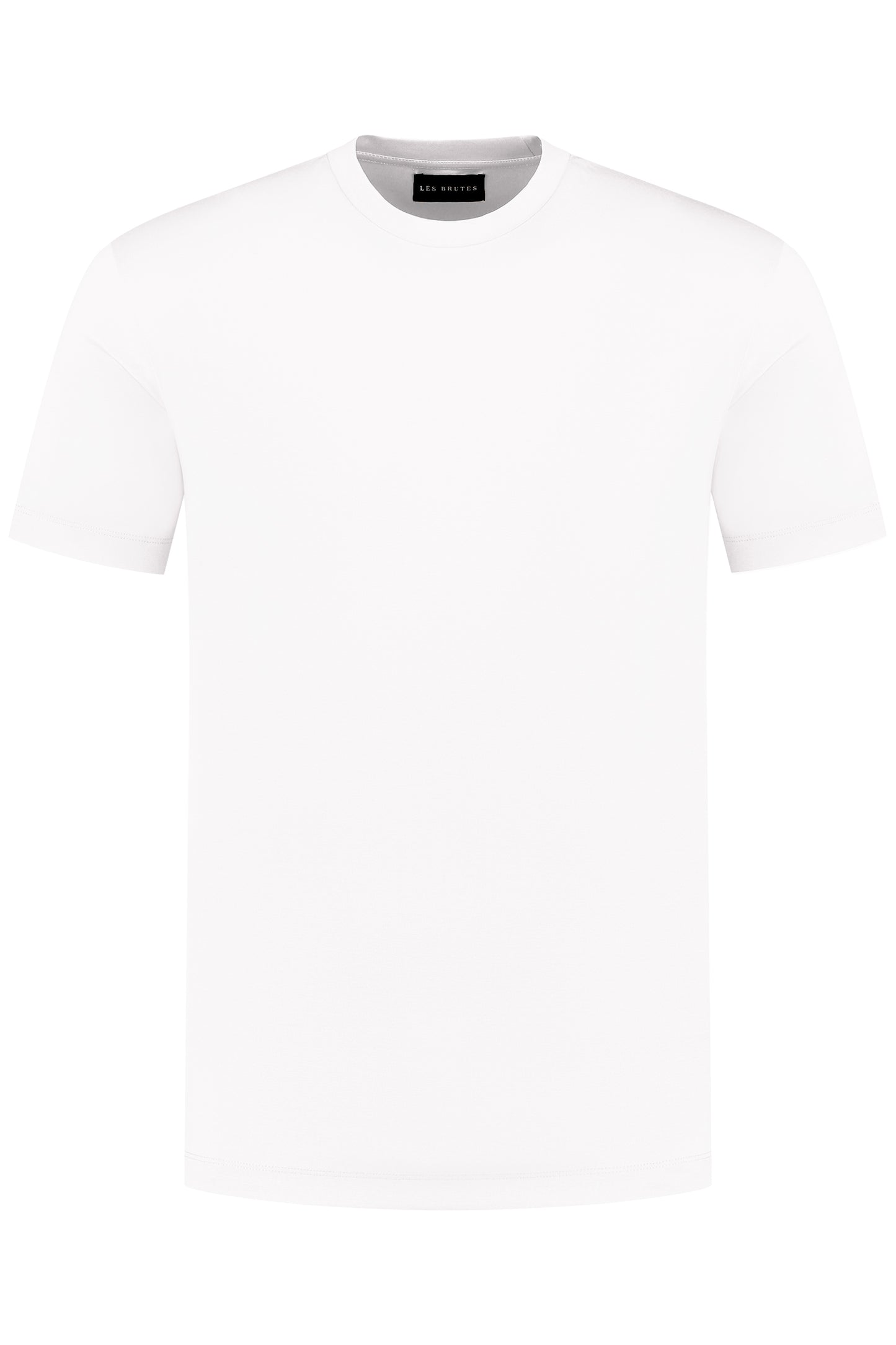 Mercerised tshirt glans tshirt wit white