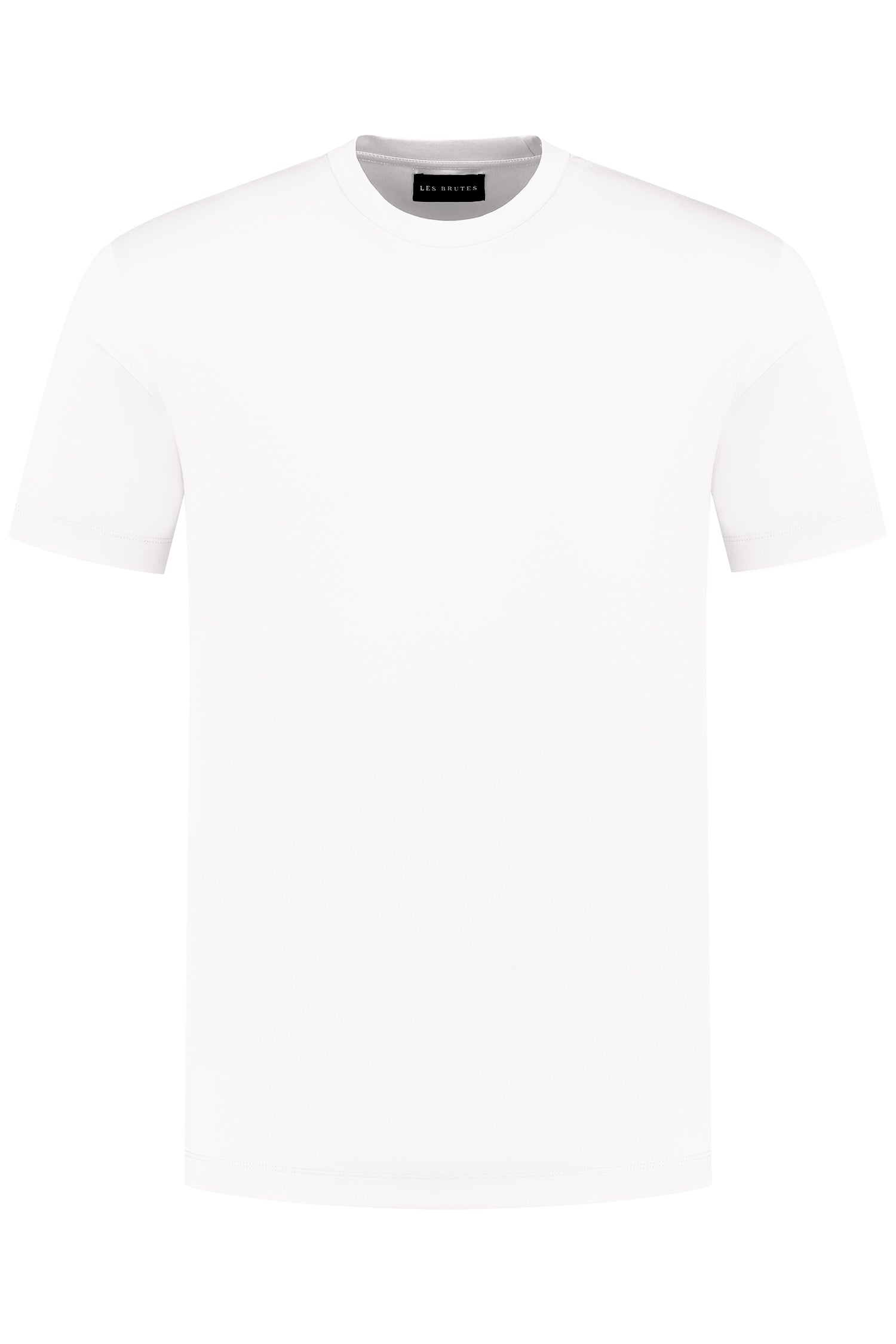 Mercerised tshirt glans tshirt wit white