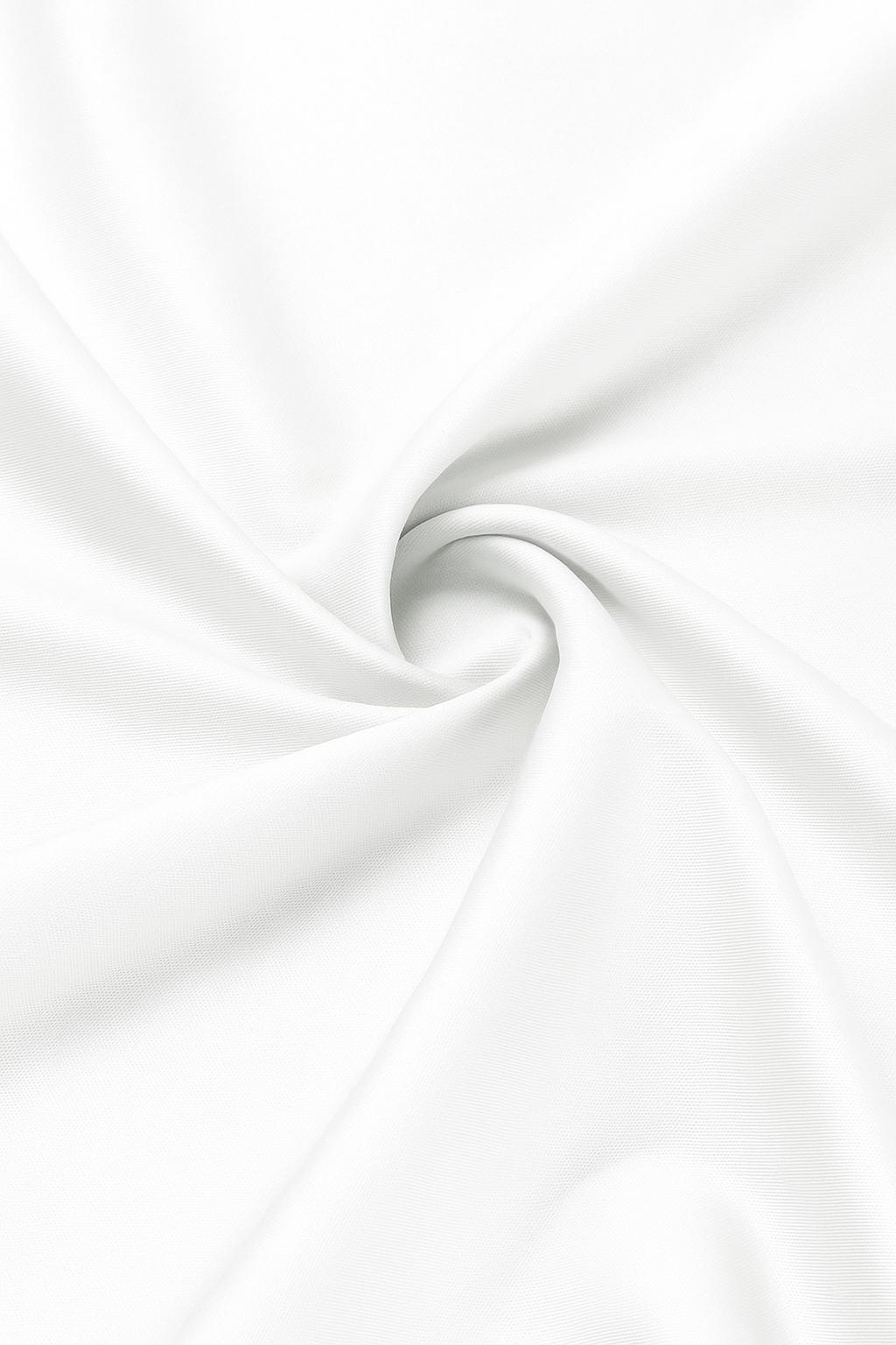 Mercerised tshirt glans tshirt wit white