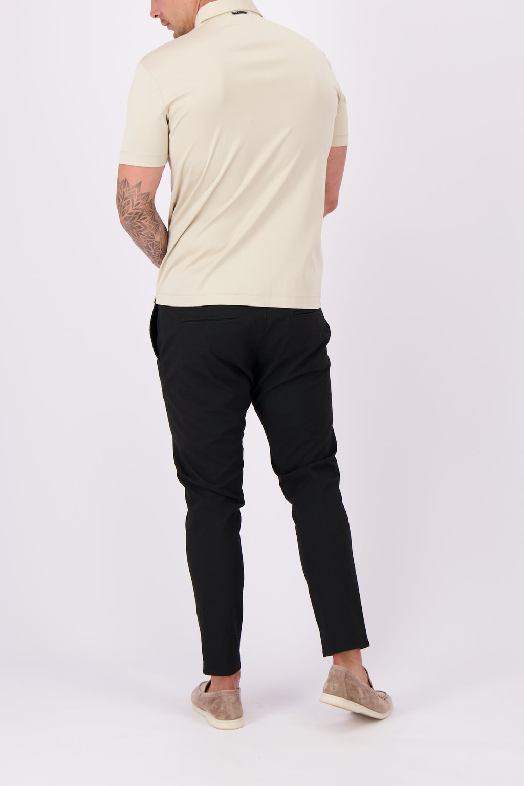 Polo mercerised supima sand polo heren beige