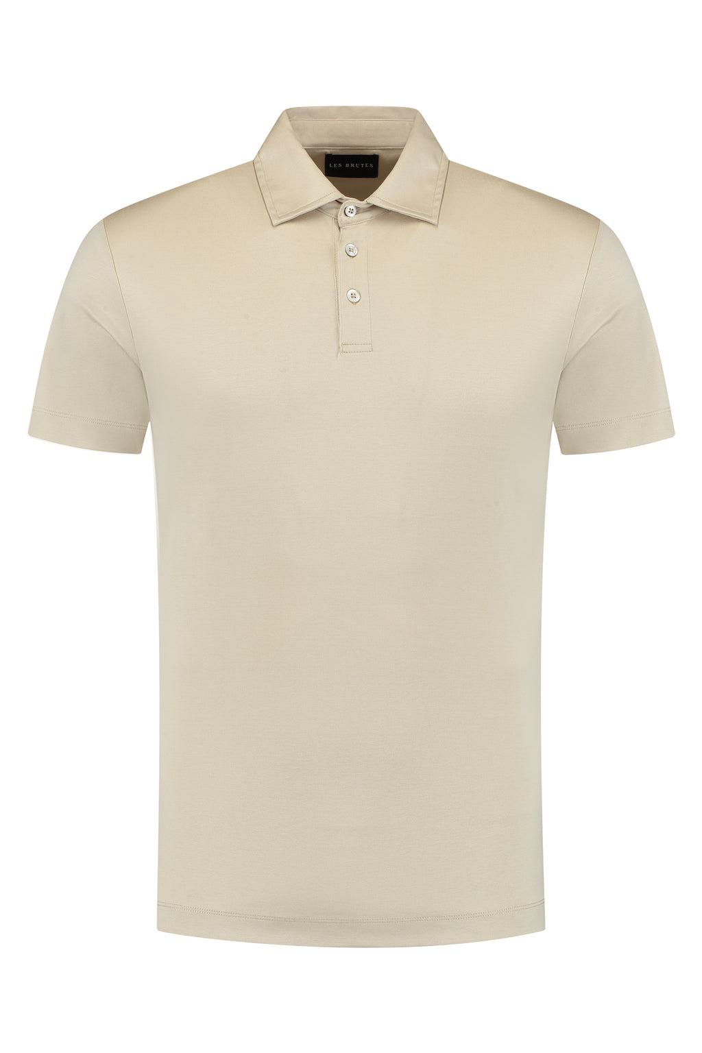 Polo mercerised supima sand polo heren beige
