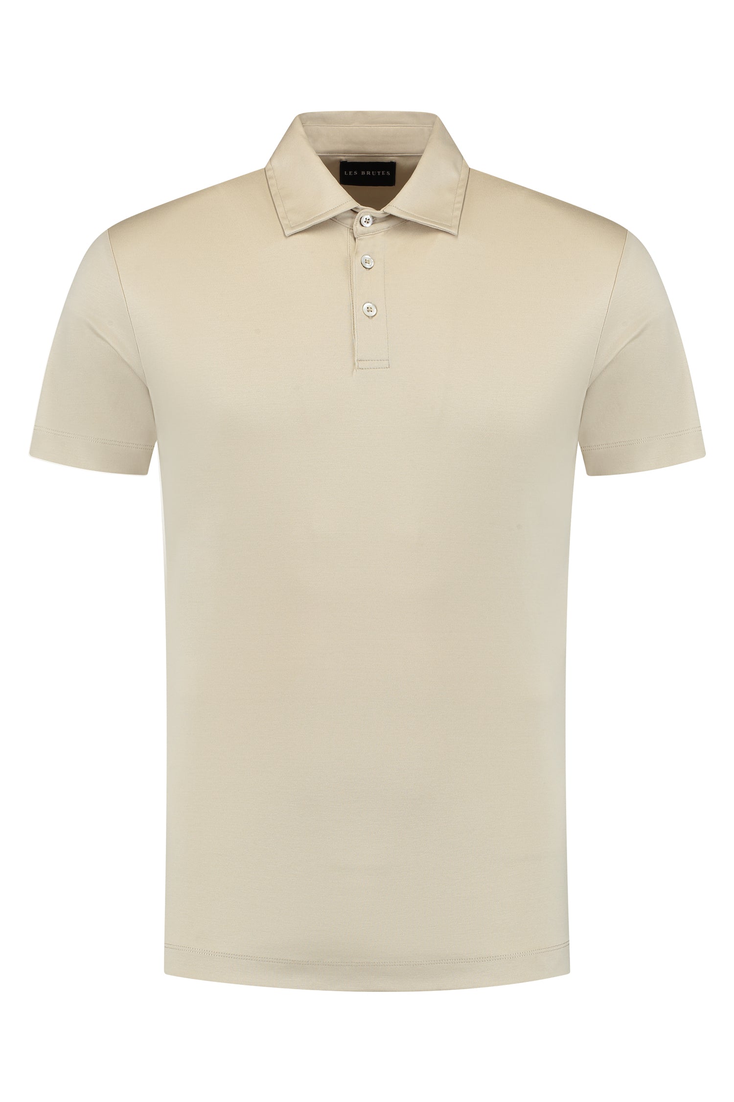 Polo mercerised supima sand polo heren beige