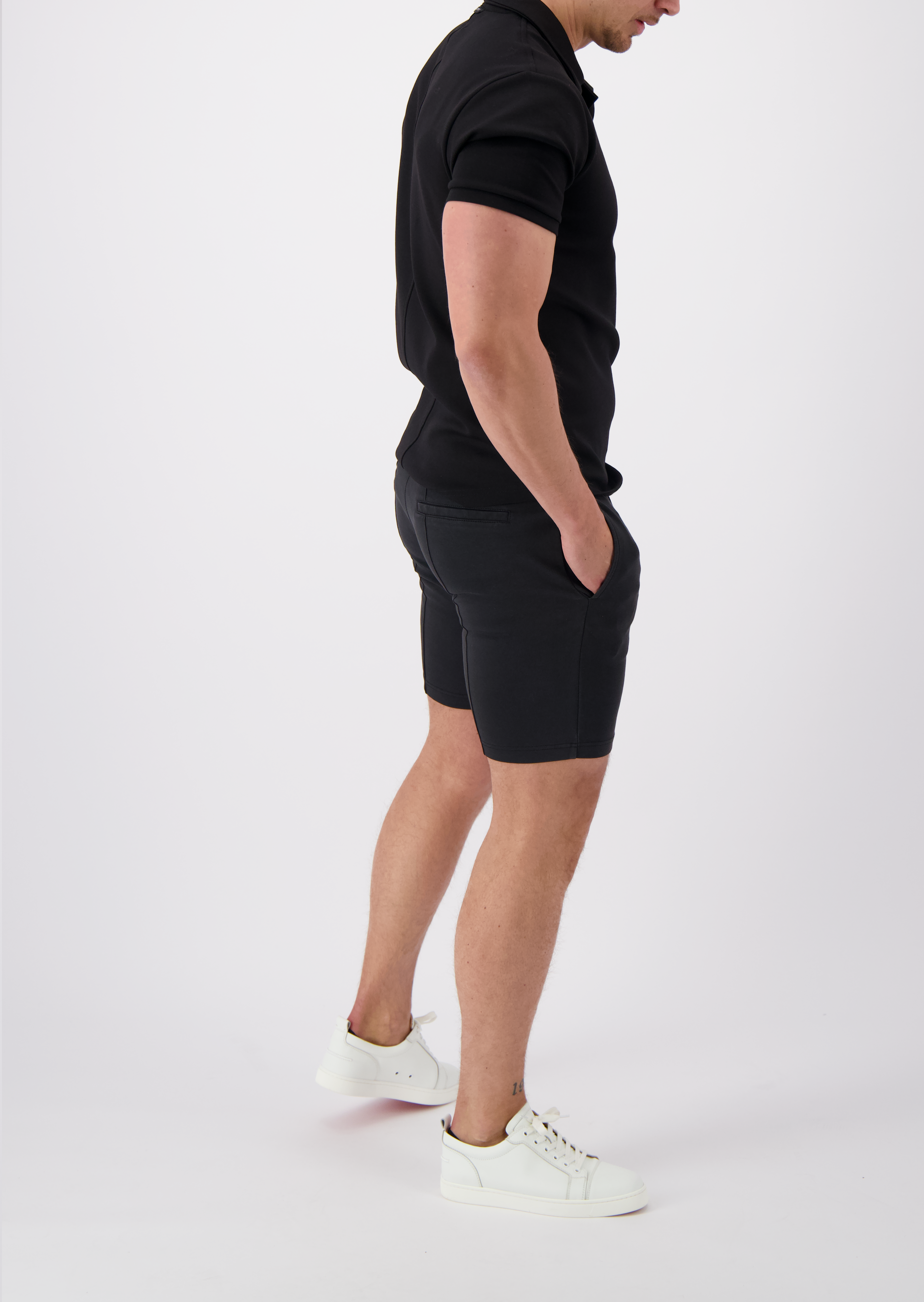 Les Brutes shorts black korte broek zwart