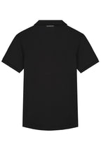Les Brutes polo black polo reverse collar polo zwart