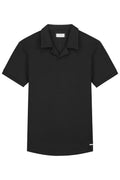 Les Brutes polo black polo reverse collar polo zwart