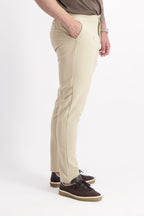 Les Brutes Tech trouser for men tailored fit. Tech broek beige
