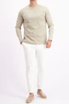 Mercerised tshirt longsleeve beige tshirt beige les brutes