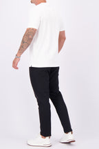 Mercerised tshirt glans tshirt wit white