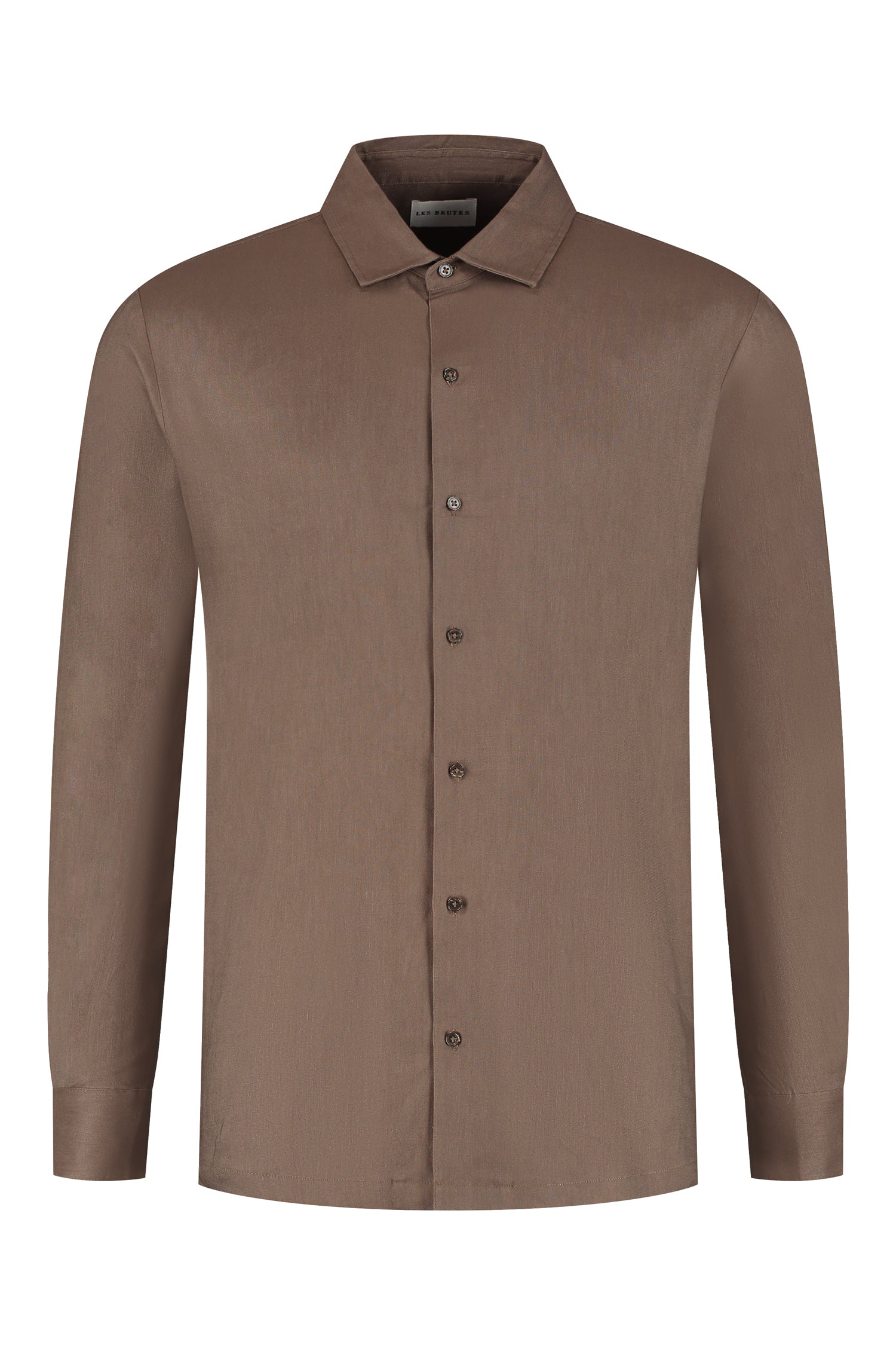 Linen shirt Mocha herenlinnen overhemd Les Brutes