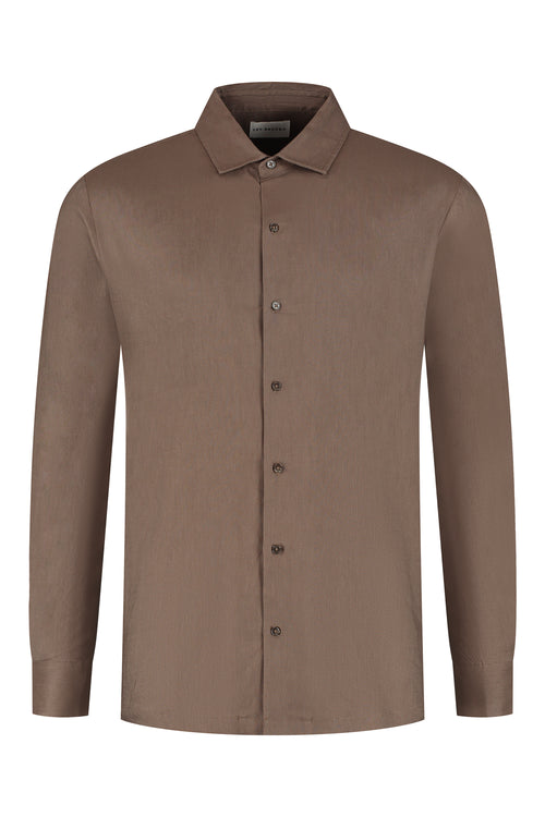 Linen shirt Mocha herenlinnen overhemd Les Brutes