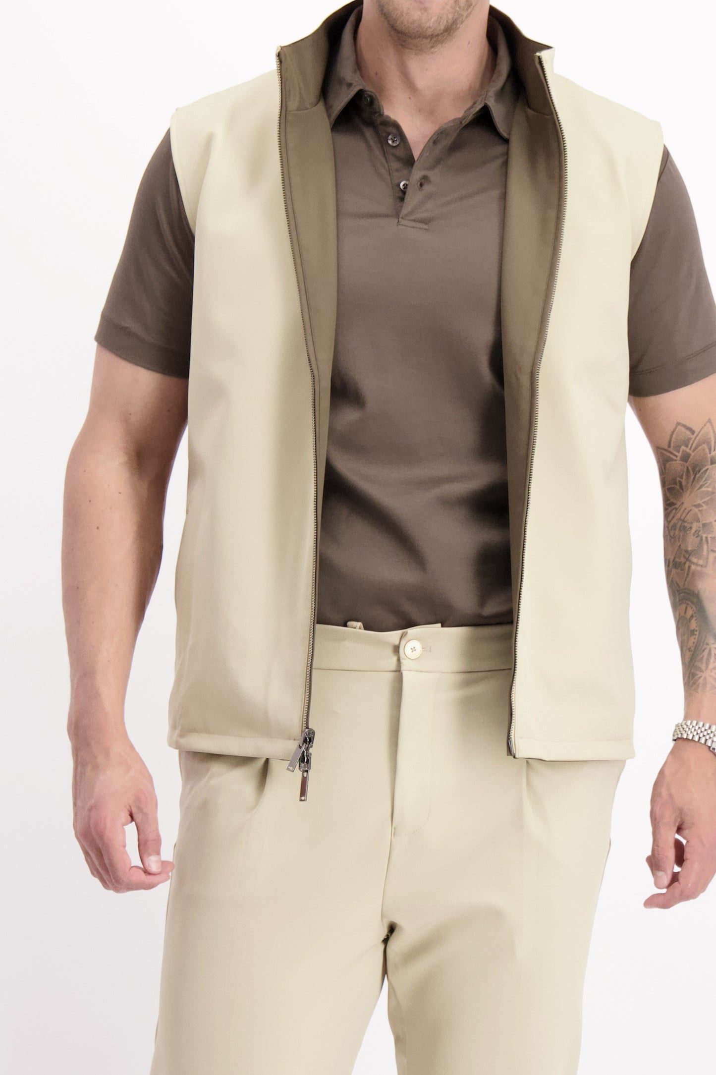 TECH BODYWARMER REVERSIBLE | BROWN+SAND