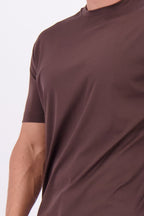 MERCERISED T-SHIRT | AUBERGINE