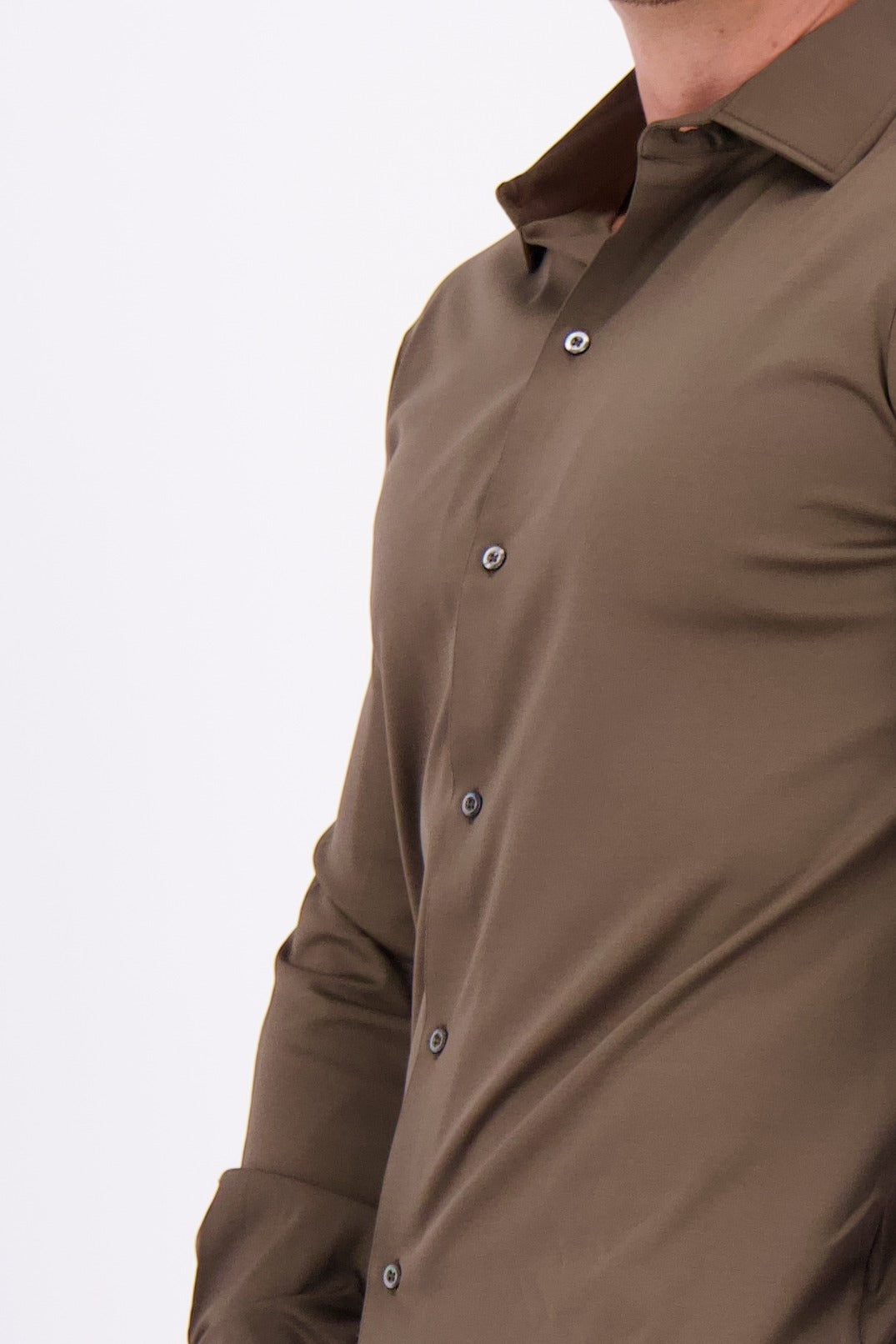 MERCERISED SHIRT | COFFEE