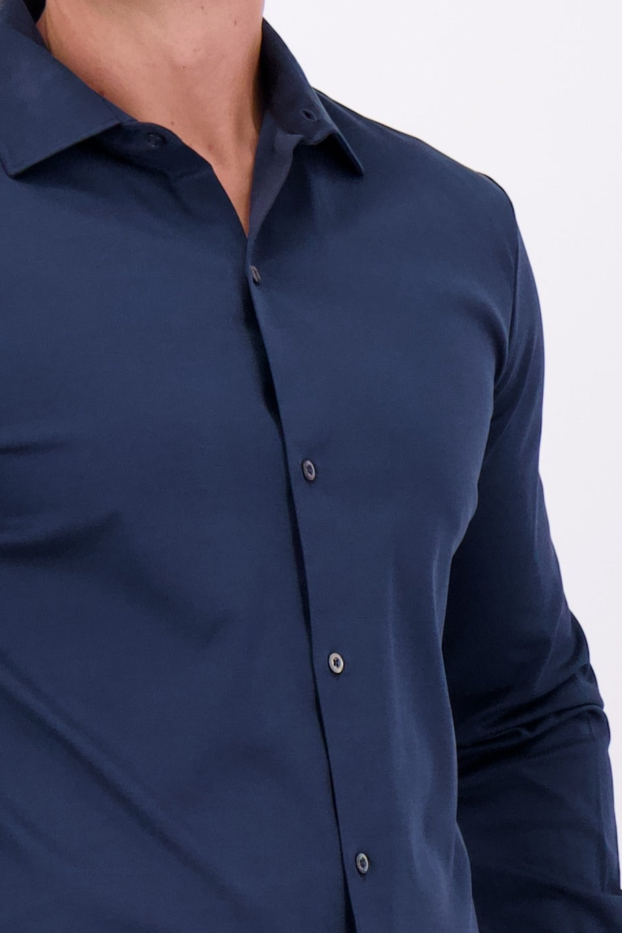 MERCERISED SHIRT | NAVY