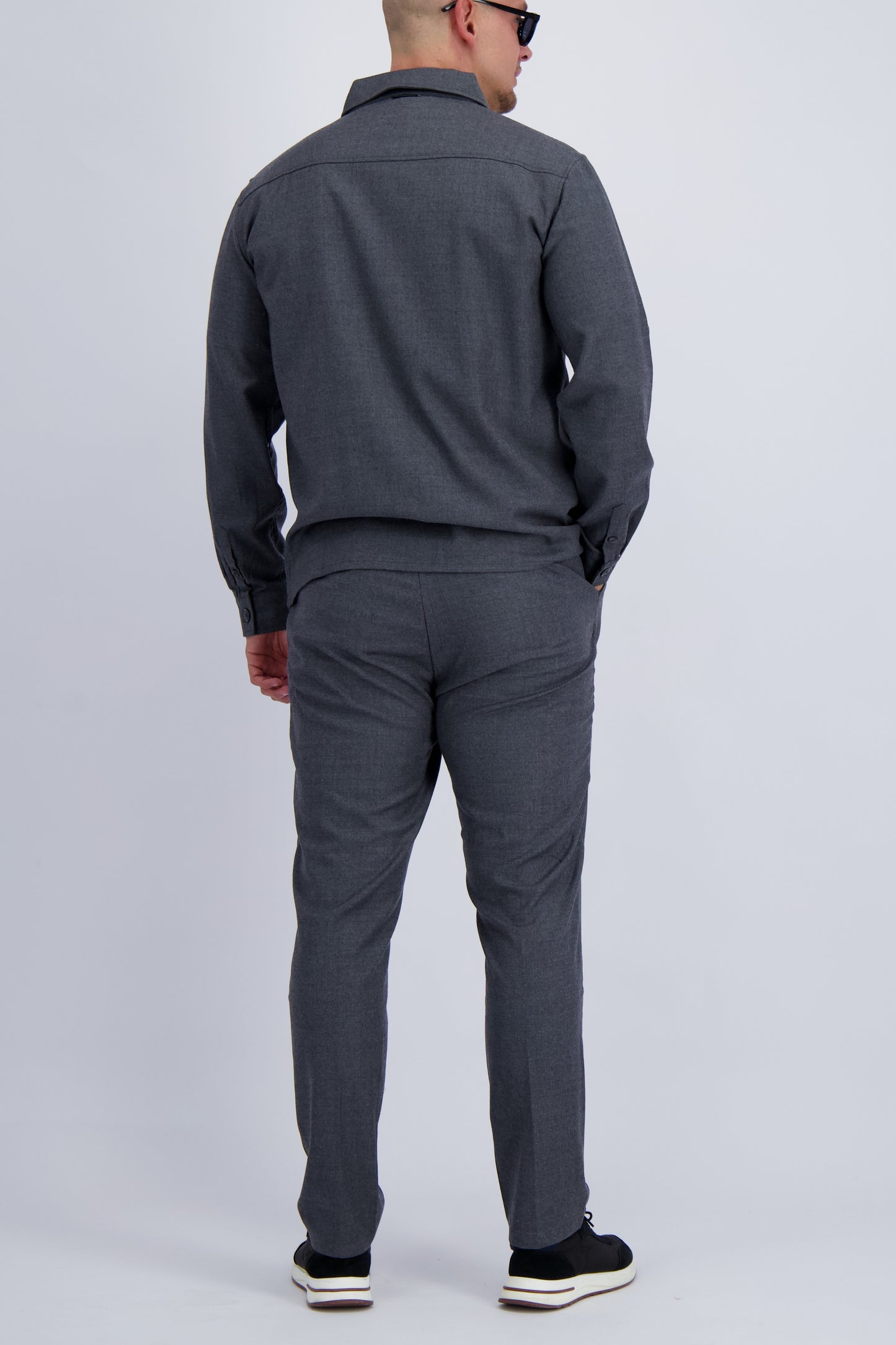 WOOL TECH OVERSHIRT | DARK GREY