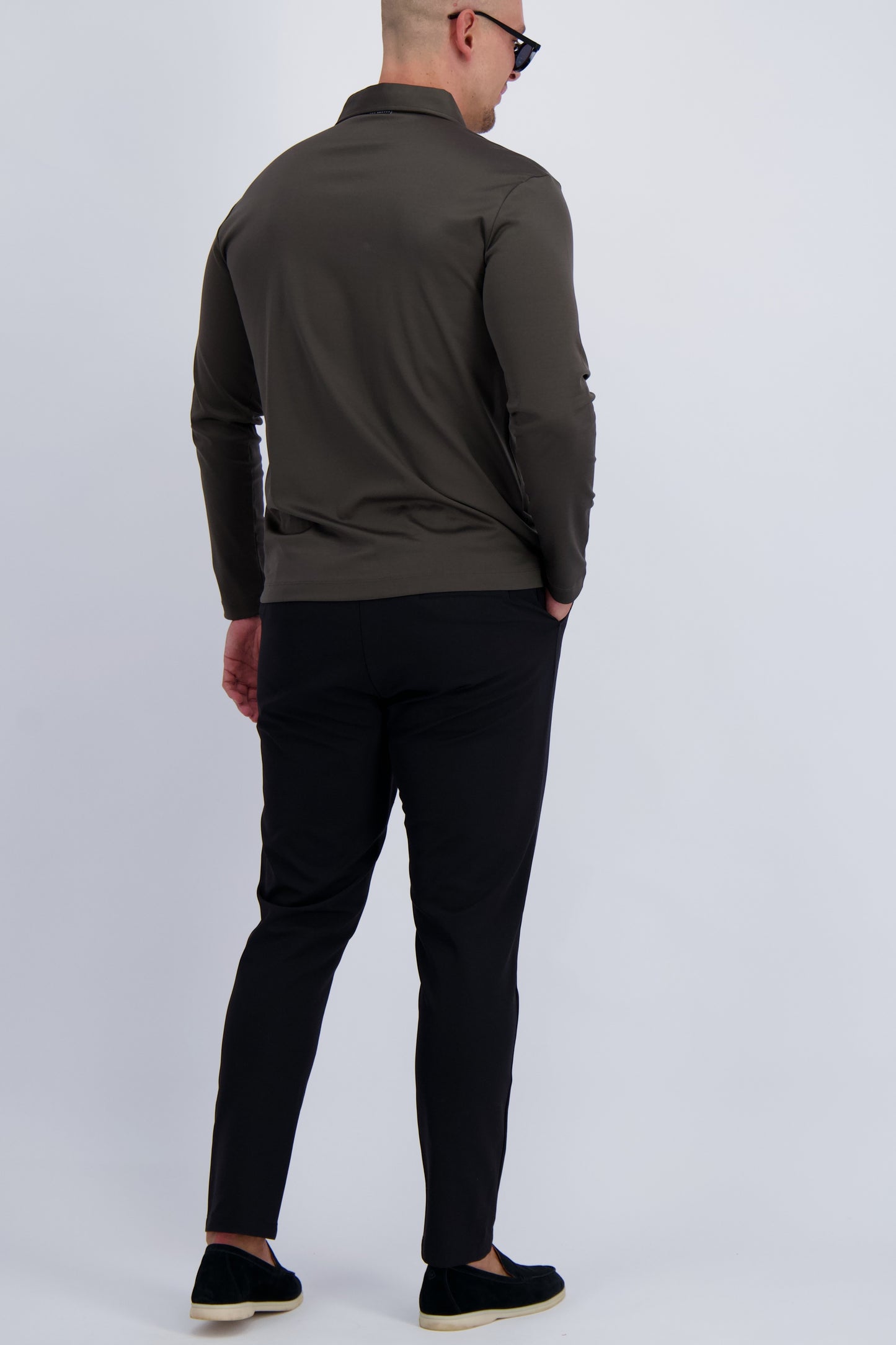 MERCERISED POLO LS | DARK FOREST