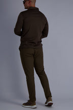MERCERISED POLO LS | COFFEE