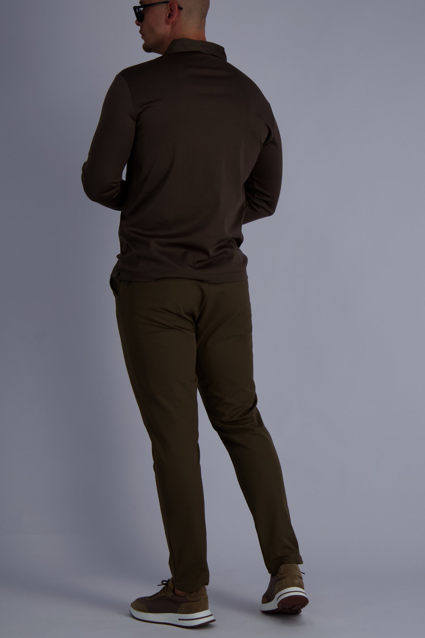 MERCERISED POLO LS | COFFEE