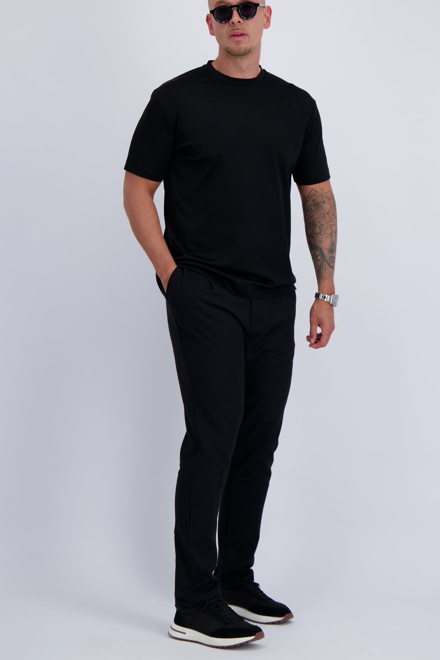 MERCERISED T-SHIRT | BLACK