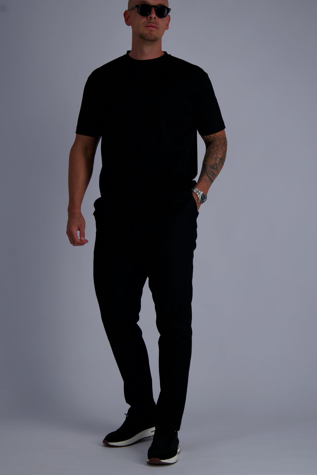 MERCERISED T-SHIRT | BLACK
