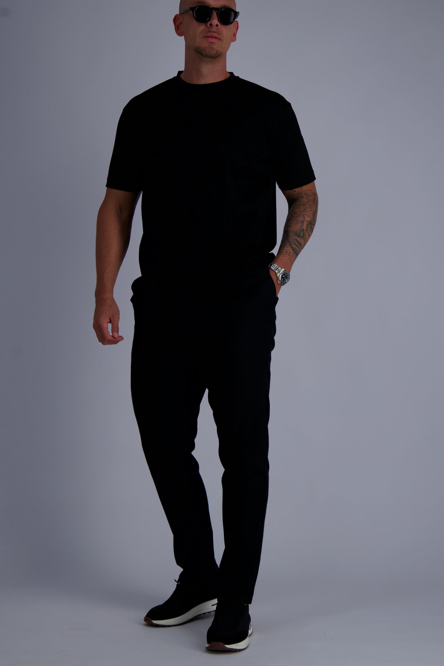 MERCERISED T-SHIRT | BLACK