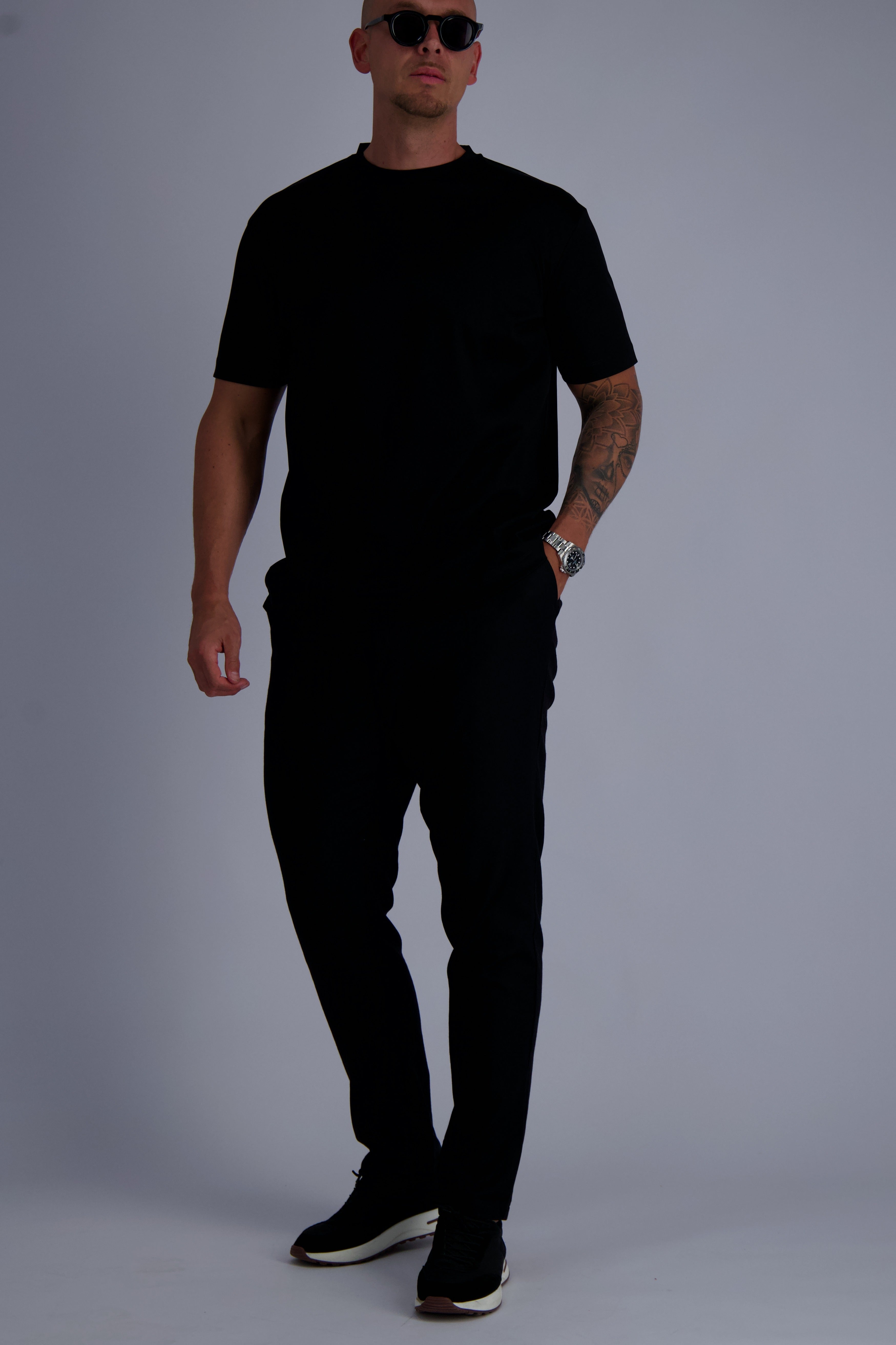 MERCERISED T-SHIRT | BLACK
