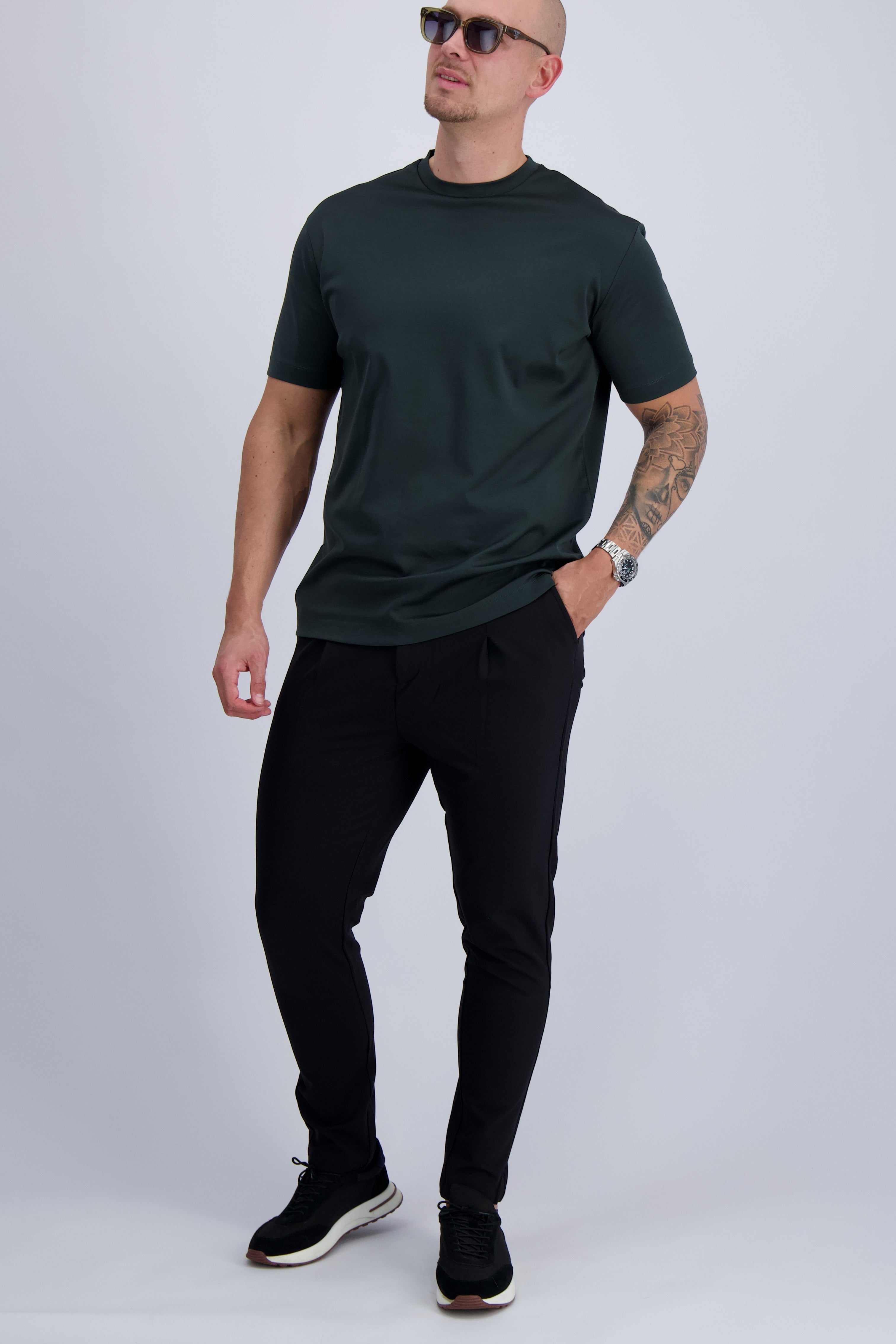 MERCERISED T-SHIRT | MIDNIGHT GREEN