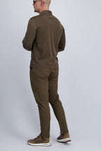 MERCERISED POLO LS | COFFEE
