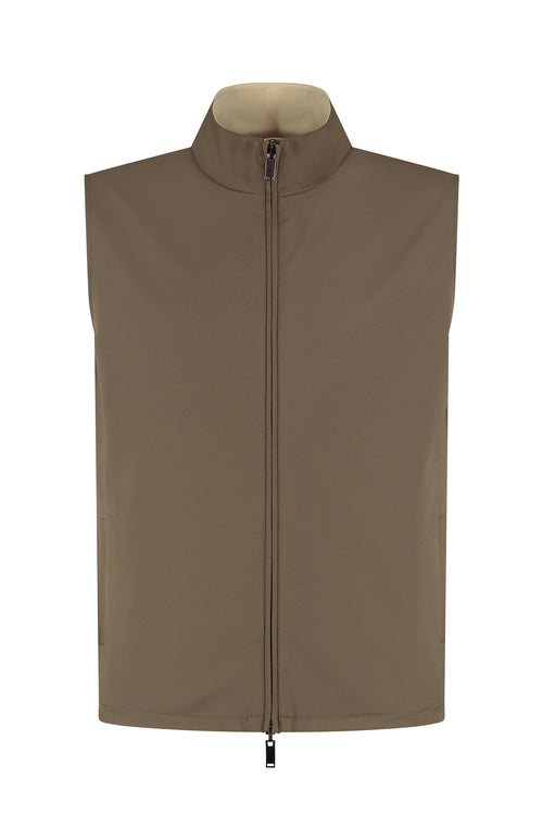 HEAVY TECH BODYWARMER REVERSIBLE | BROWN+SAND