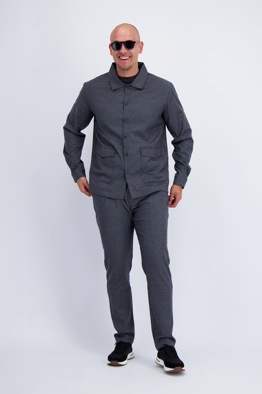 WOOL TECH PANTALON | DARK GREY