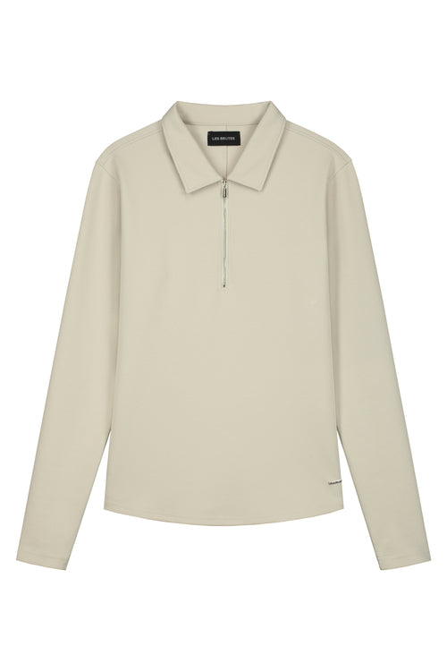 Les Brutes Essential polo long sleeve creme